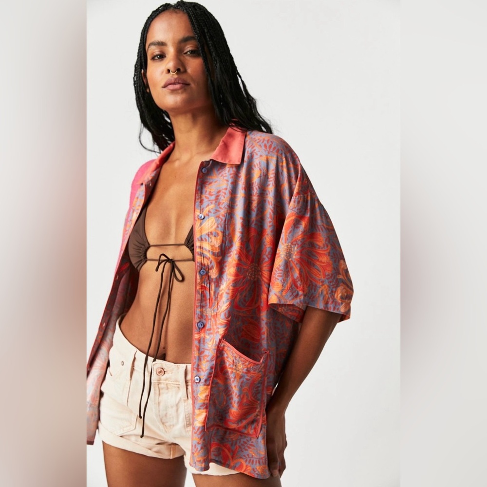 Jen's Pirate Booty |  Garden Party Helia Button Down size M/L NWT